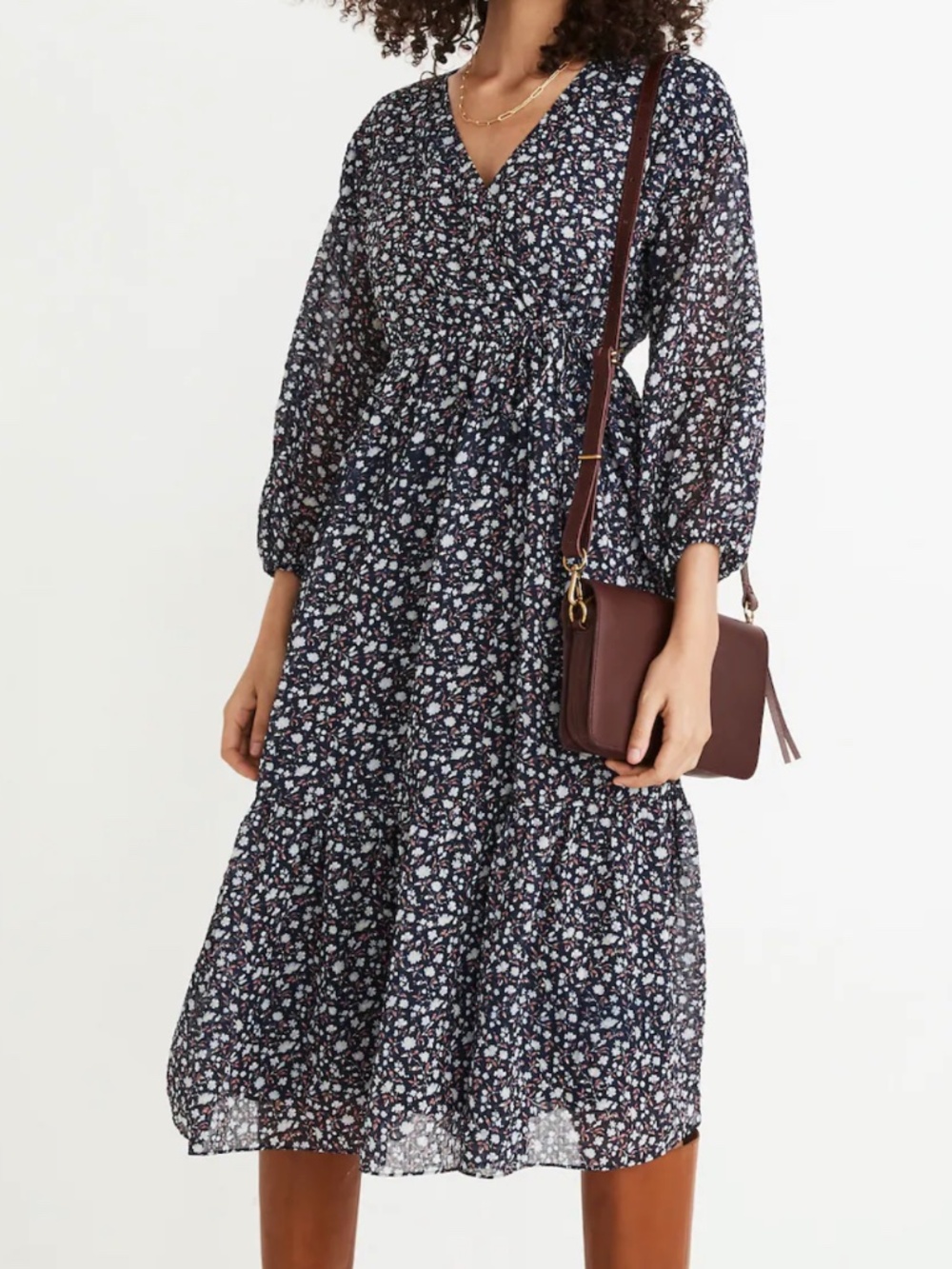 NWT - Madewell Women's Tie-Waist Midi Dress in Harvest Vine - Size 3X